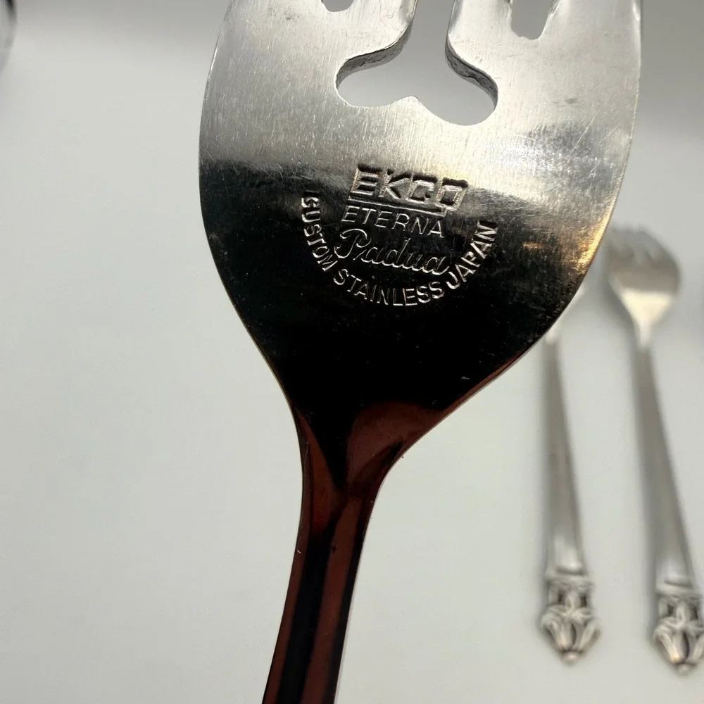 EKCO Eterna Padua Stainless Cocktail Seafood Forks Set of 4 Japan Vintage MCM